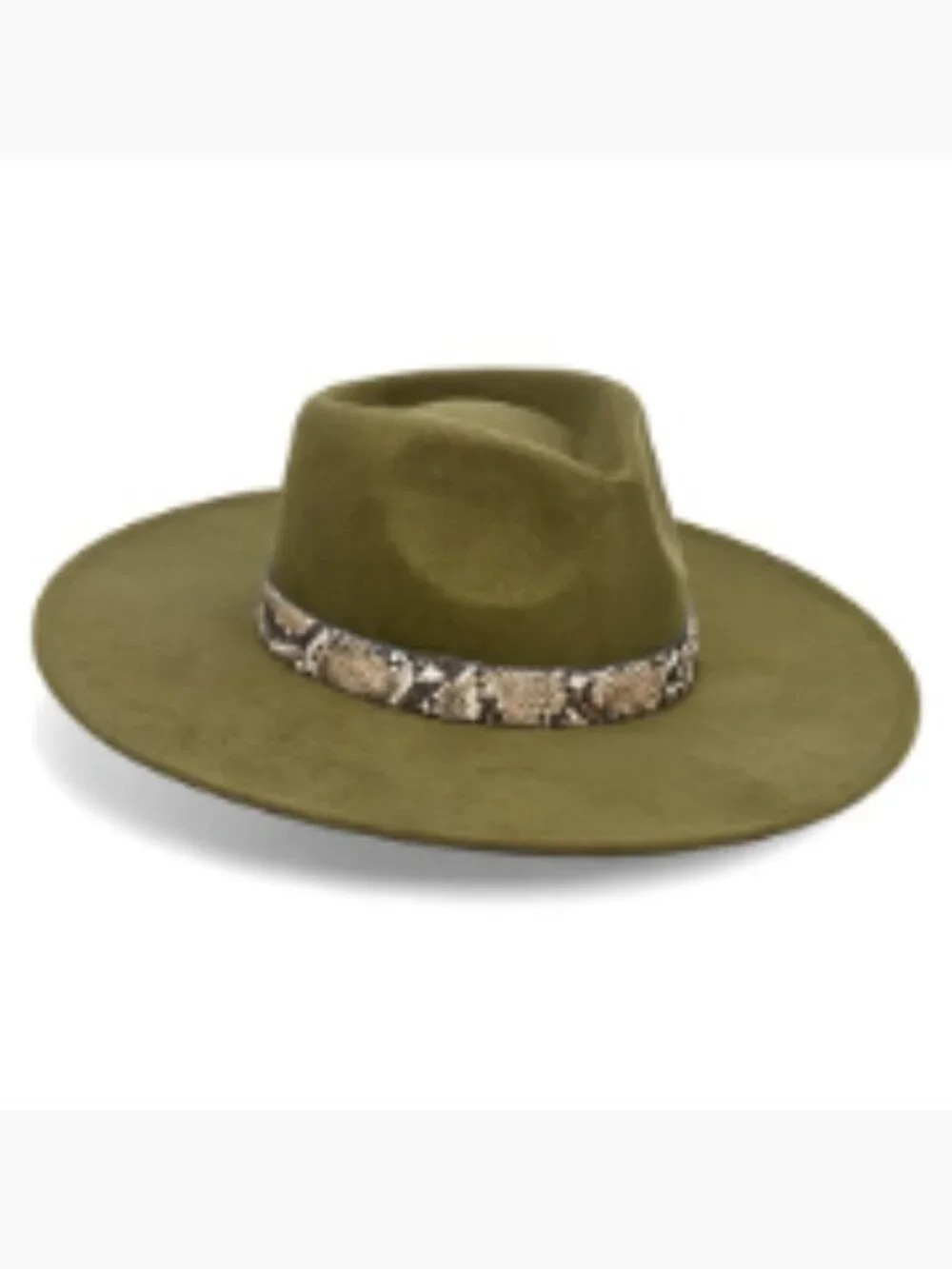 Felt Western Fedora Hat with 4-Inch Wide Brim - Adjustable Unisex